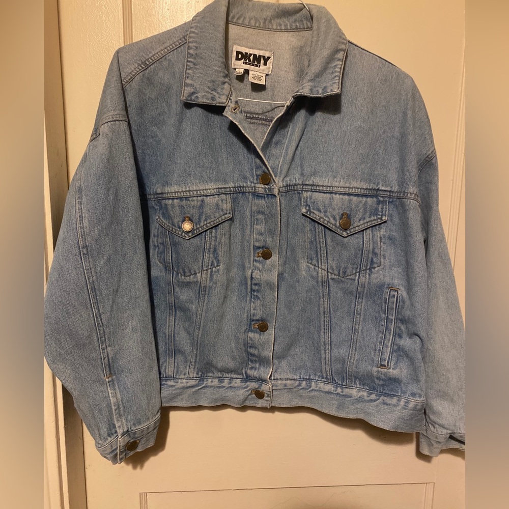 Vintage dkny jean jacket size large